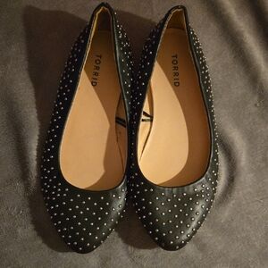 Torrid Black Studded Ballet Flats